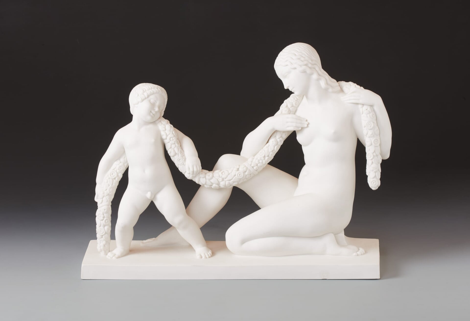modeler: Joseph Jules Emmanuel CORMIER, manufactory: Sèvres manufactory, Woman and Child, 1931. Collection of Tokyo Metropolitan Teien Art Museum