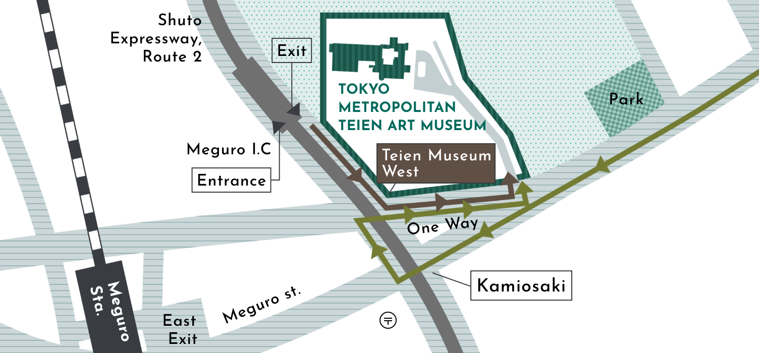 Parking lot and area map when arriving by car