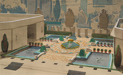 アンリ・ラパン「セーヴル製陶所館」（ジョセフ・マラスト『庭園 1925年』1925年）東京都庭園美術館蔵の写真