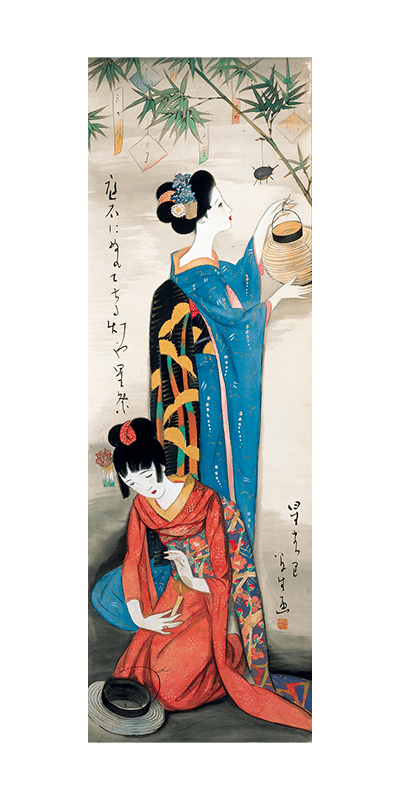Hoshi Matsuri (Star Festival), Early Showa era(1926-1989), Color on silk, Collection of Yumeji Art Museum
