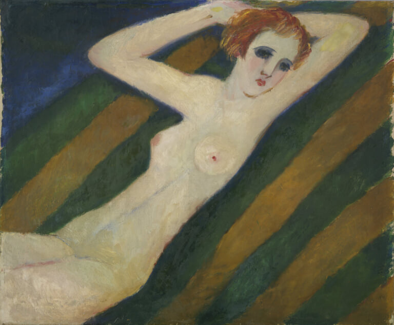 《西海岸の裸婦》1931-32（昭和6-7）年 油彩・カンヴァス 夢二郷土美術館蔵