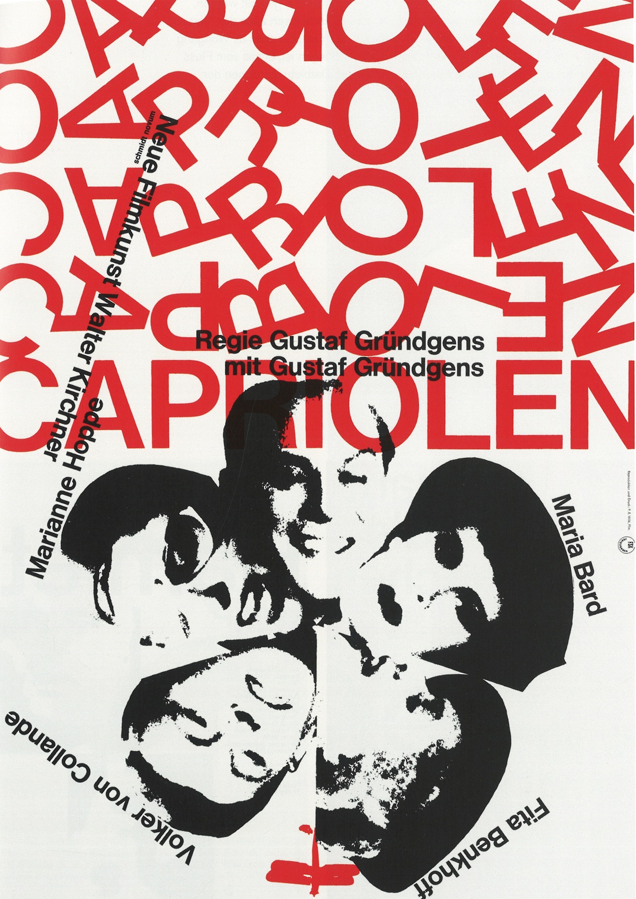 Wolfgang Schmidt, Film, Capers, 1963, poster, A5 collection Düsseldorf