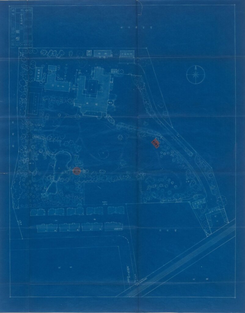『朝香宮邸新築工事録　第4巻』 付図「総図」　宮内庁宮内公文書館所蔵